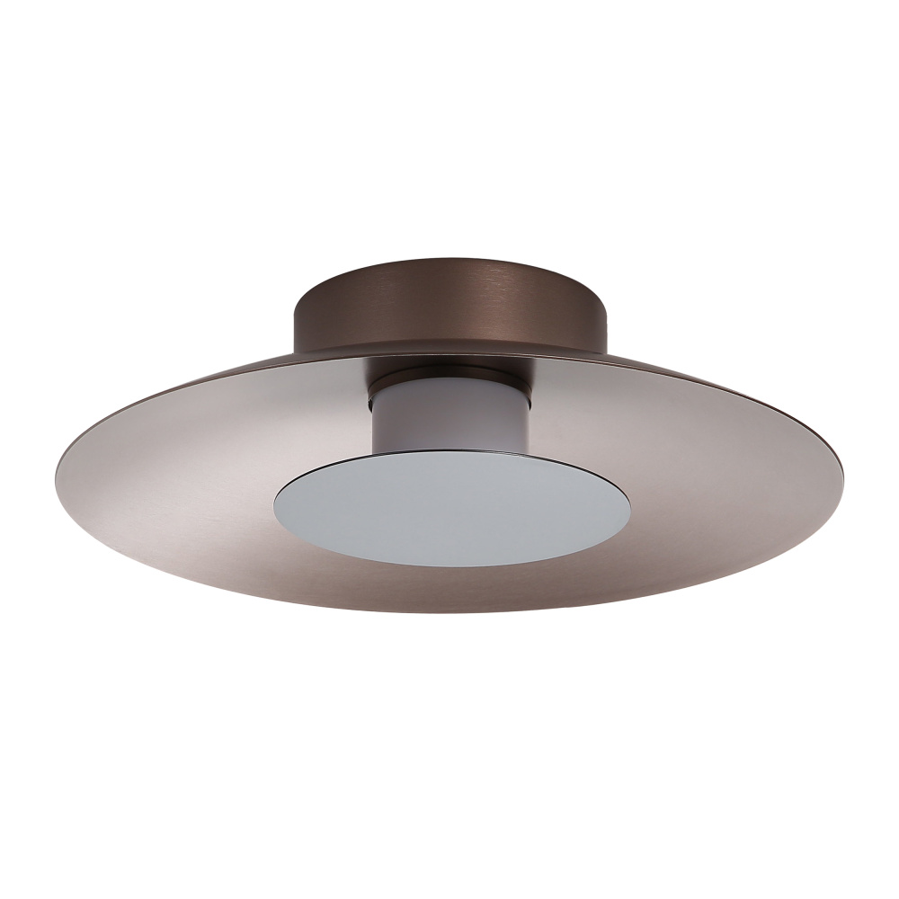 Yep by Golden Lighting Luma Integrated LED Flush Mount in Coffee Silver and Graphite accent